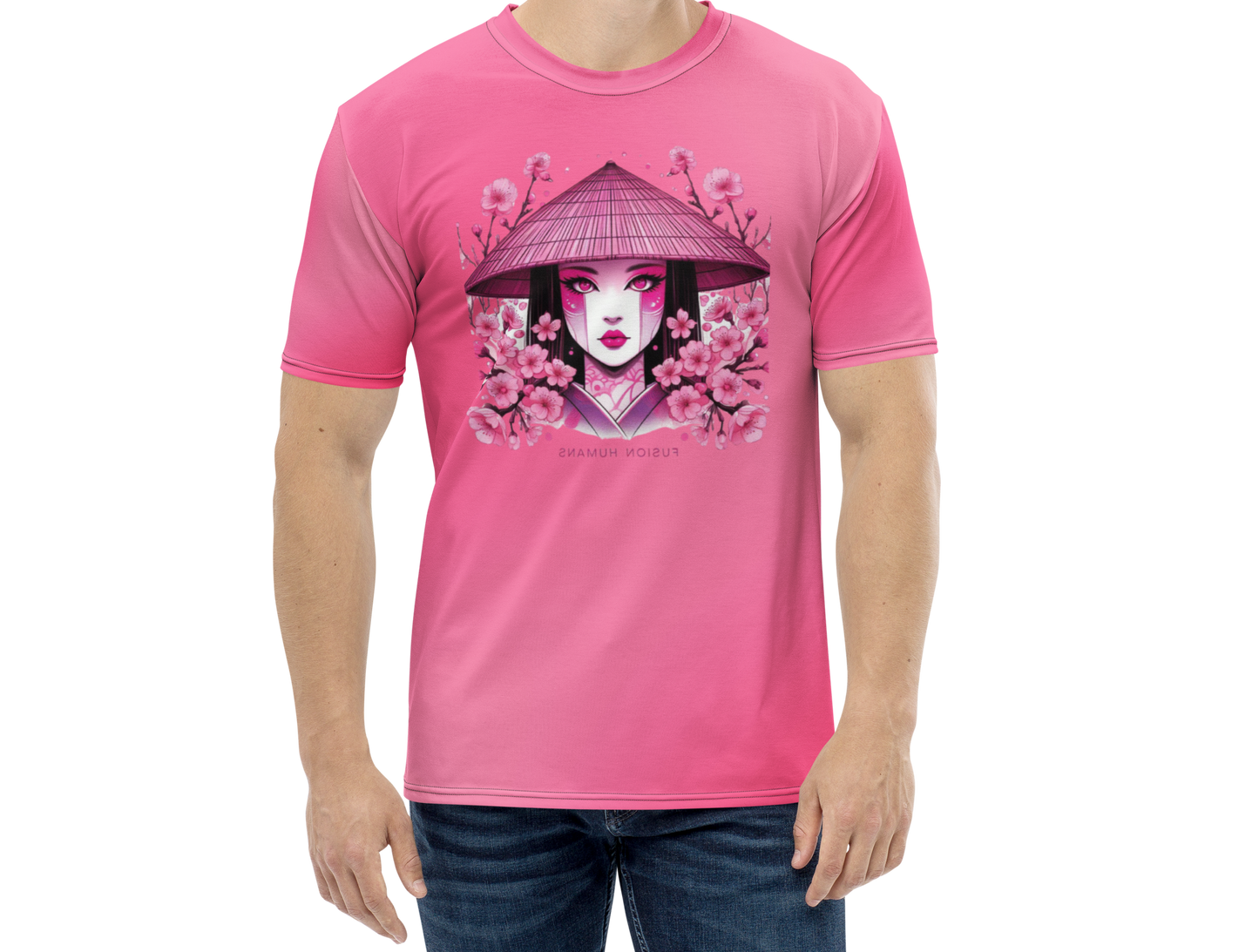 Camiseta Sakura rosa degradado