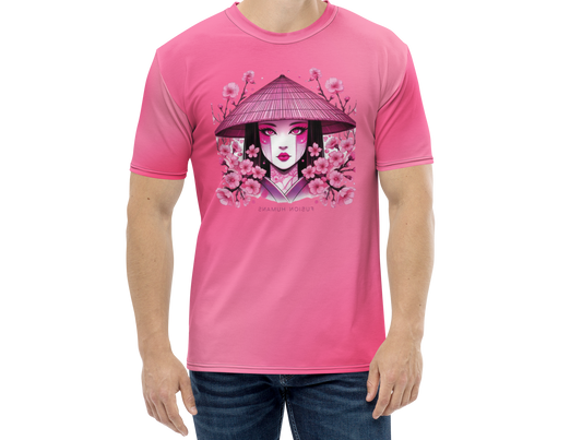 Camiseta Sakura rosa degradado