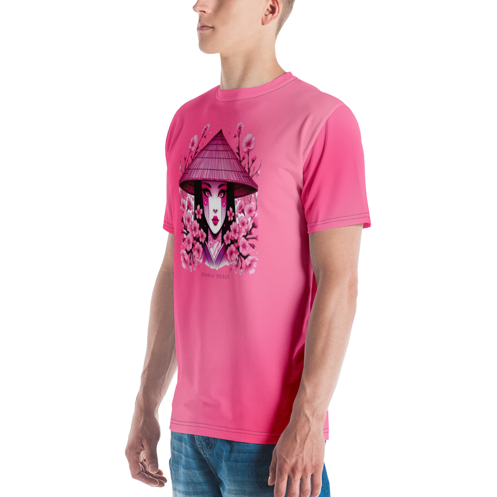 Camiseta Sakura rosa degradado