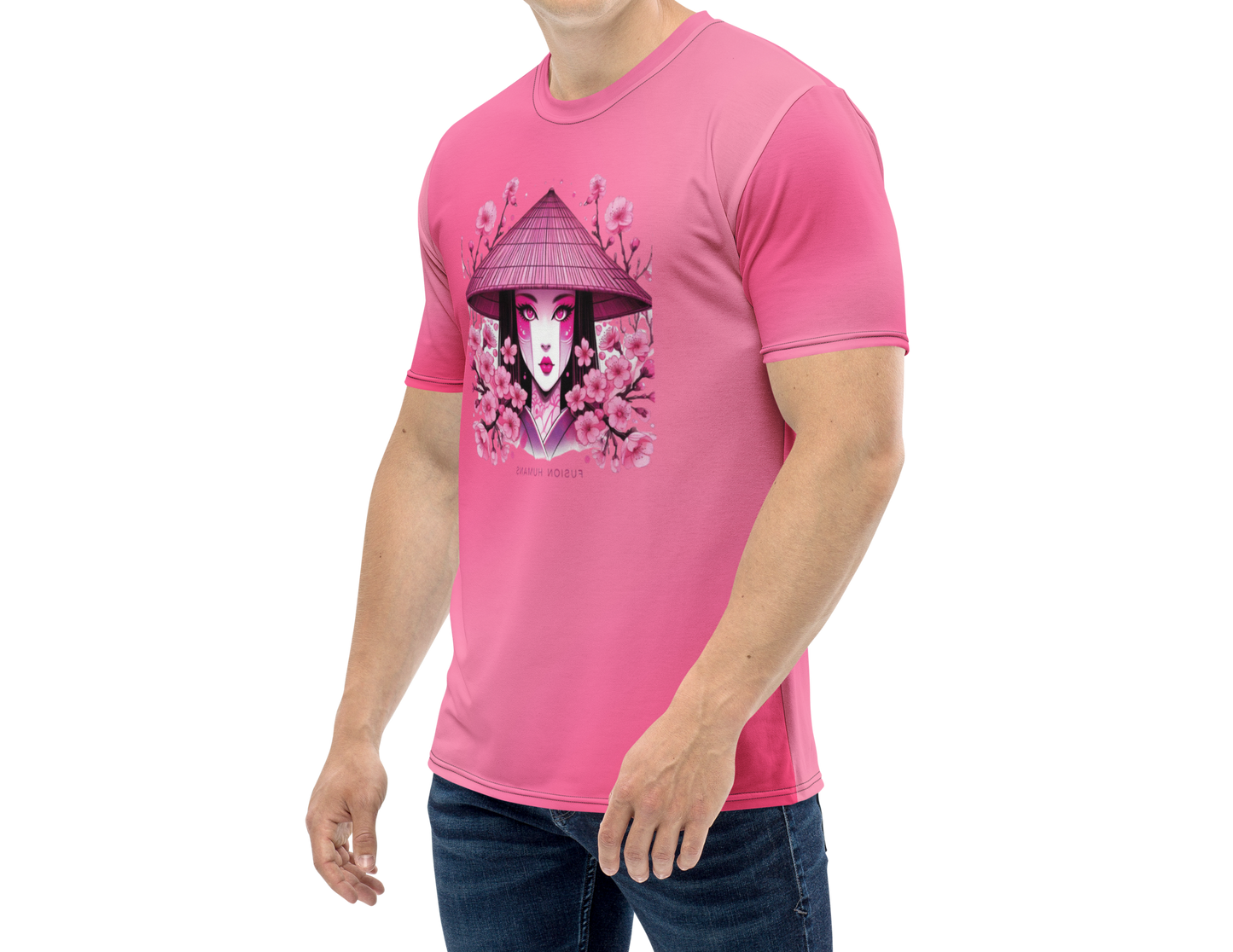 Camiseta Sakura rosa degradado