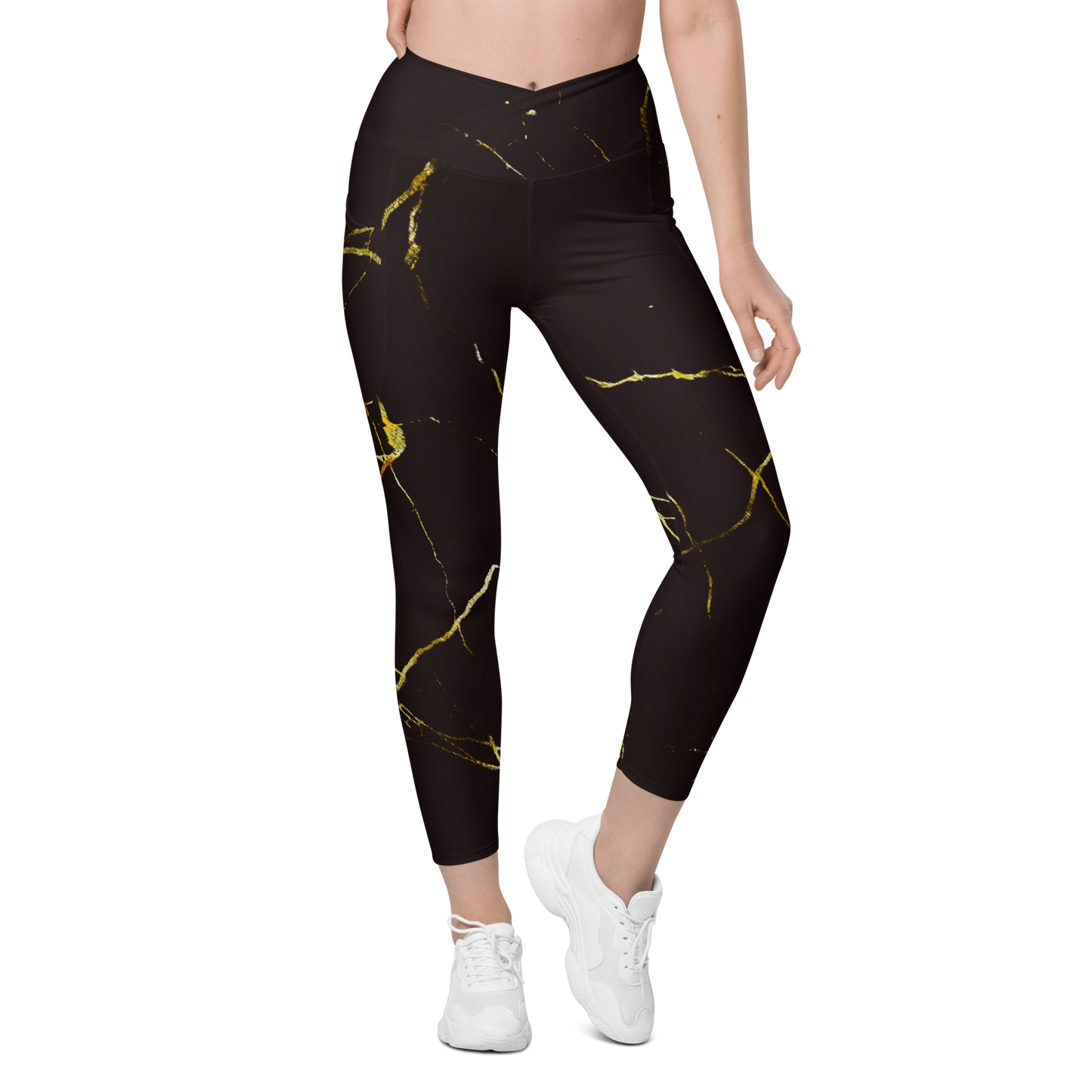 Leggins kintsugi  golden black