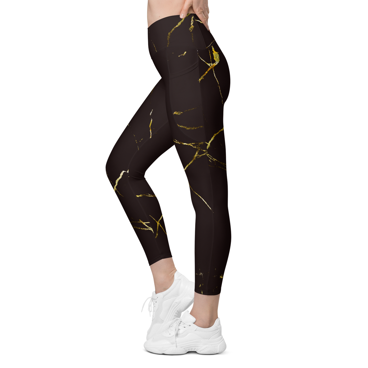 Leggins kintsugi  golden black