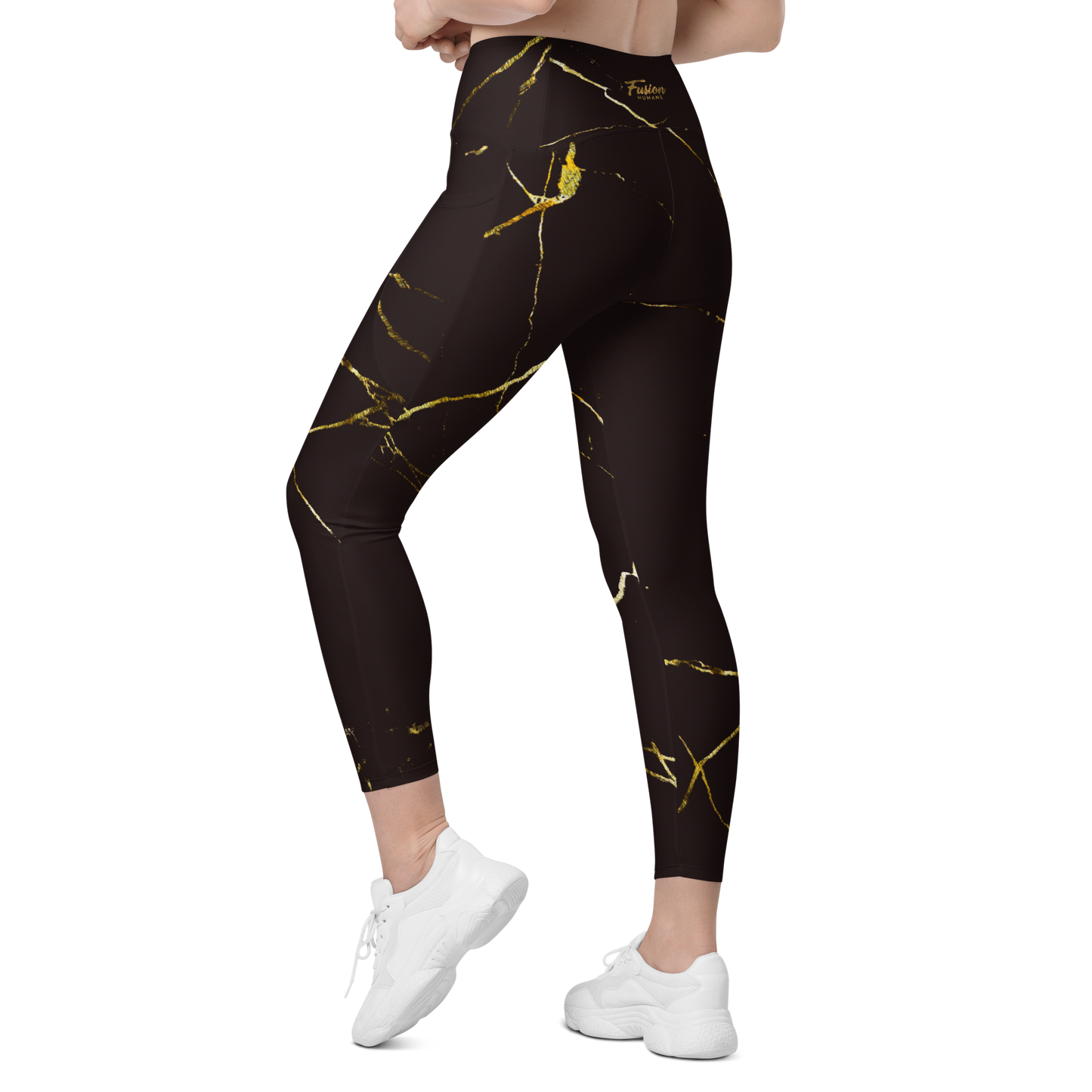 Leggins kintsugi  golden black