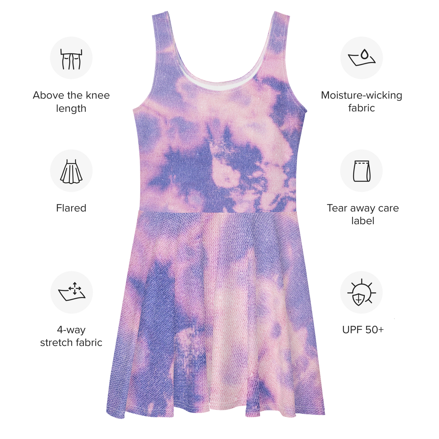 Vestido skater morado