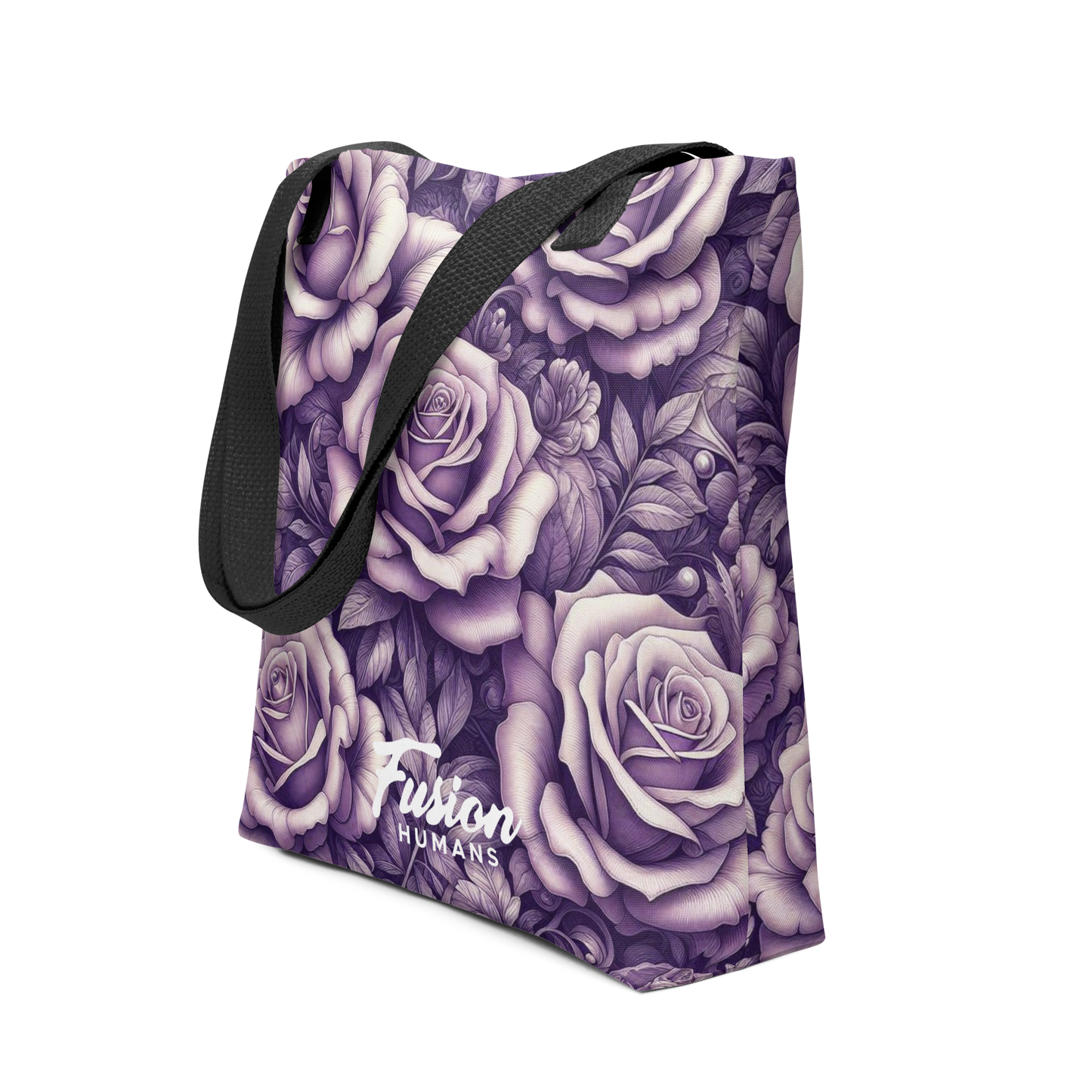 bolso rosas moradas