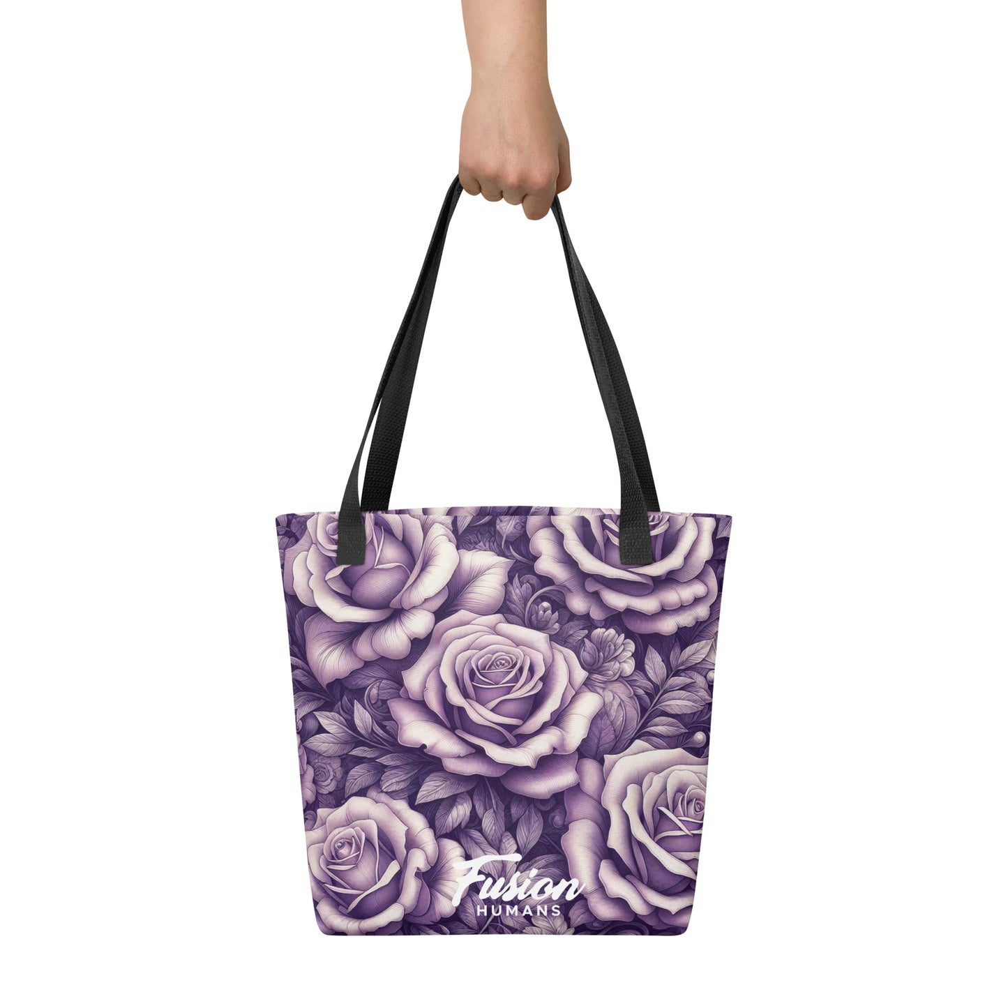 bolso rosas moradas