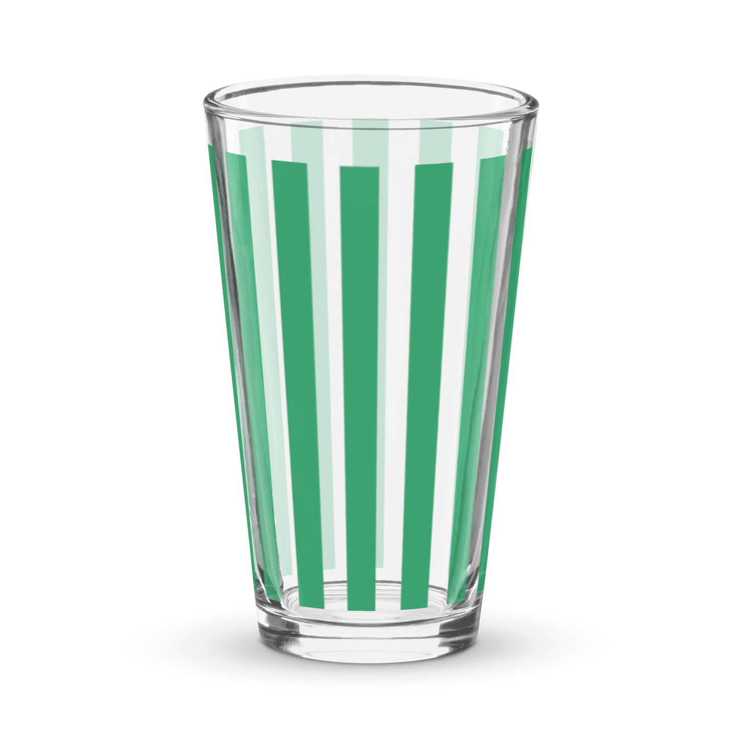 Vaso de cerveza rayas verdes