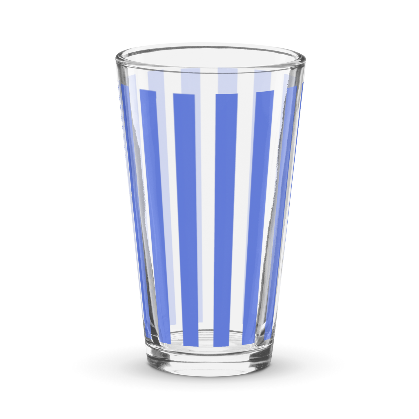 Vaso de cerveza rayas azul