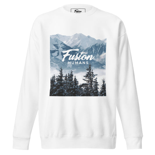 Sudadera  montaña nevada gruesa unisex premium