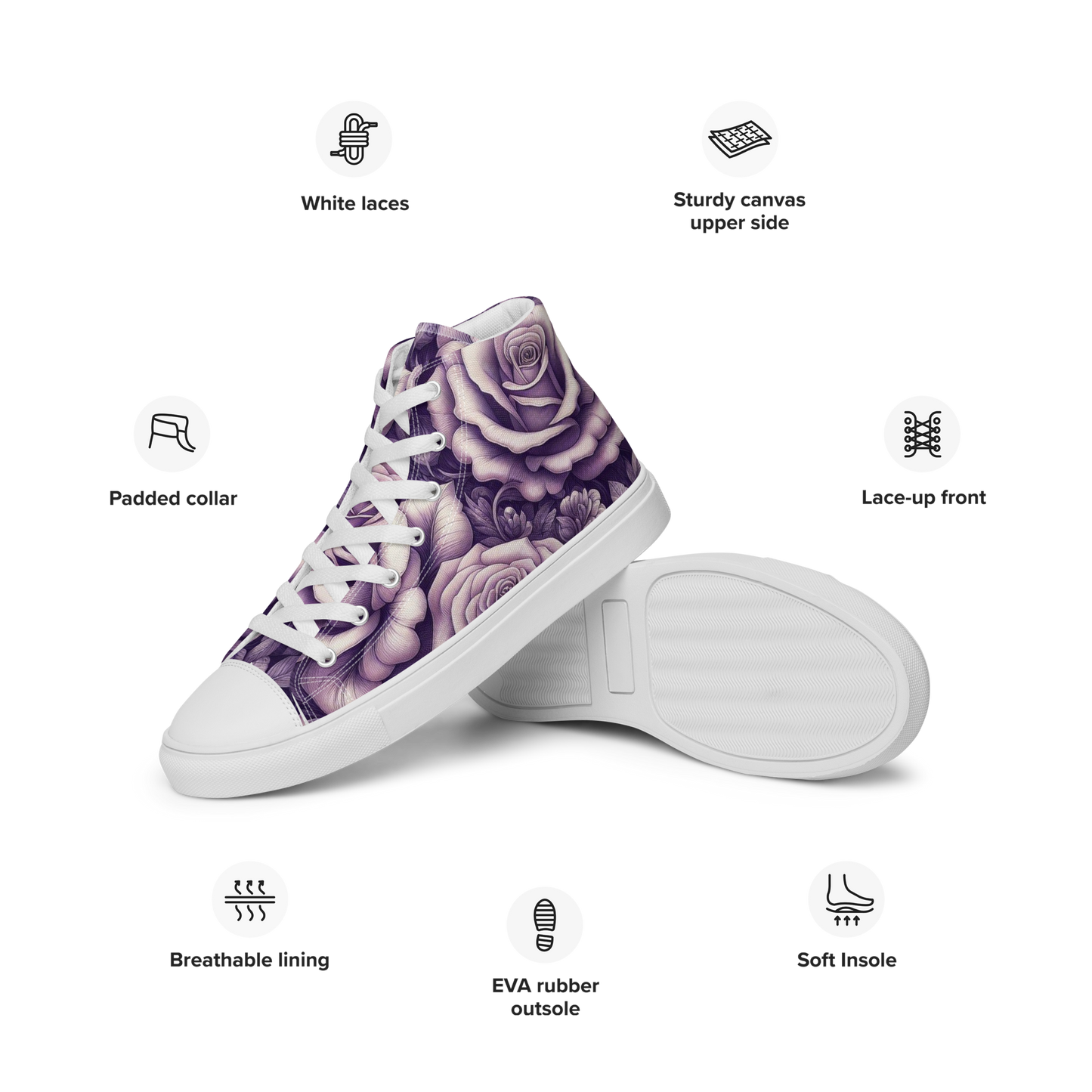 ZAPATILLAS LONA PURPLE ROSES