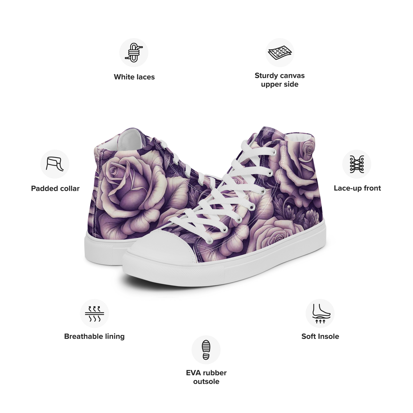 ZAPATILLAS LONA PURPLE ROSES